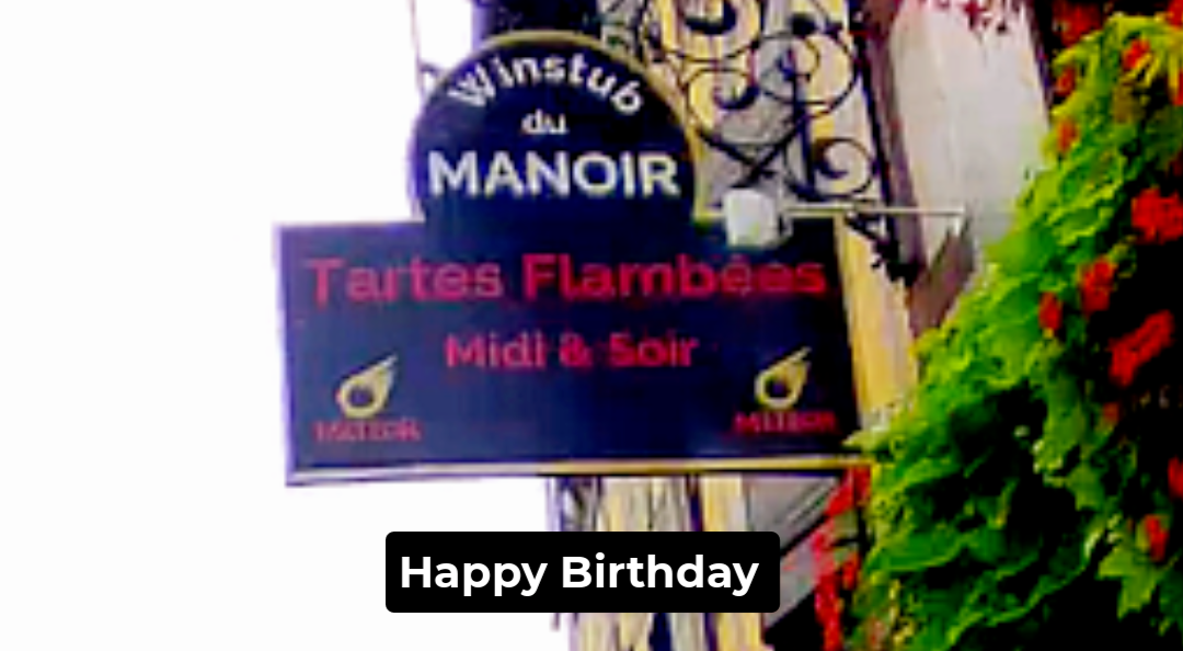 Tarte Flambee Birthday Video Greeting