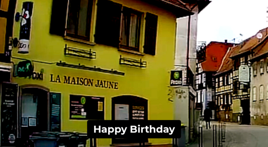 Yellow House Birthday Video Greeting